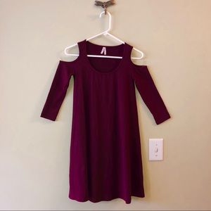 Long Sleeved Cold-Shoulder Dress
